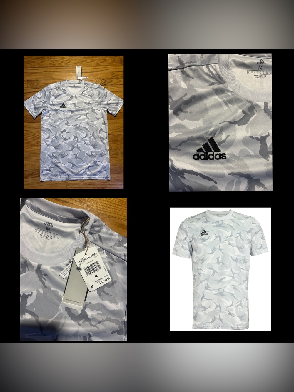Adidas Men's Preshi Camo Short Sleeve Jersey size Medium NEW!!